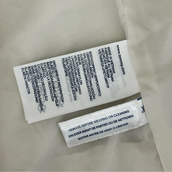 Womens Tommy Hilfiger Windbreaker Tan Beige Jacket Coat Small Lightweight Lined - Picture 14 of 14